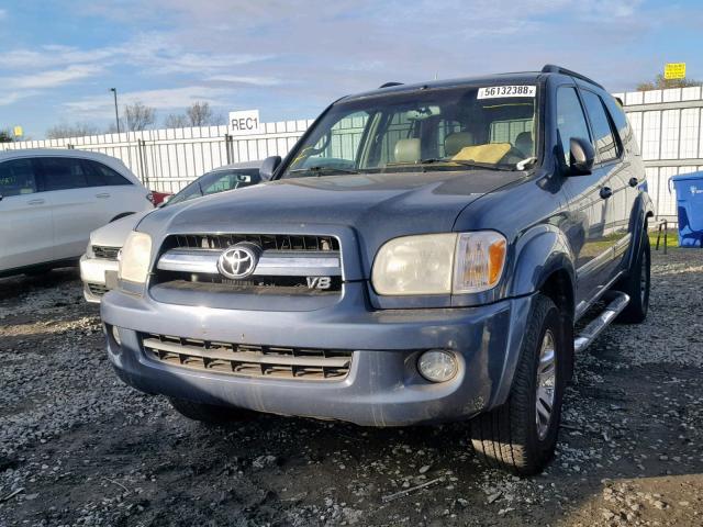 5TDBT48A36S267868 - 2006 TOYOTA SEQUOIA LI BLUE photo 2