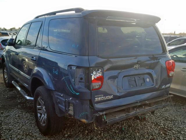 5TDBT48A36S267868 - 2006 TOYOTA SEQUOIA LI BLUE photo 3