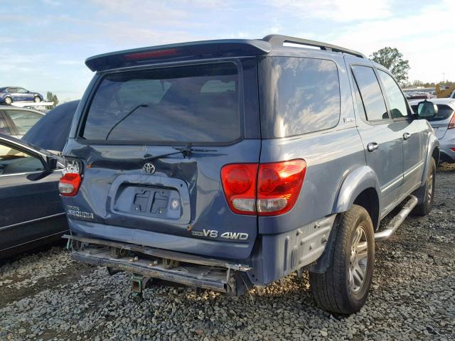 5TDBT48A36S267868 - 2006 TOYOTA SEQUOIA LI BLUE photo 4