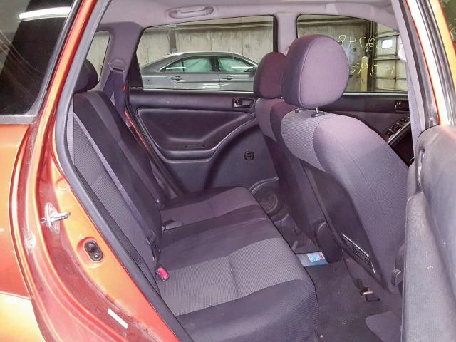 5Y2SL63875Z435850 - 2005 PONTIAC VIBE ORANGE photo 6