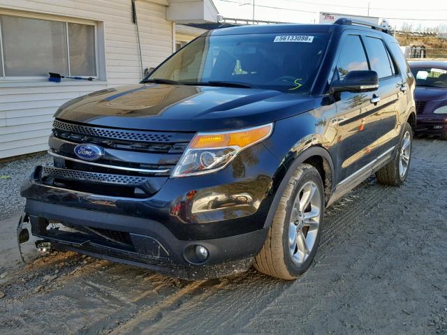 1FM5K8F80EGA32484 - 2014 FORD EXPLORER L BLACK photo 2