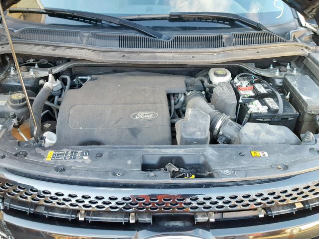 1FM5K8F80EGA32484 - 2014 FORD EXPLORER L BLACK photo 7