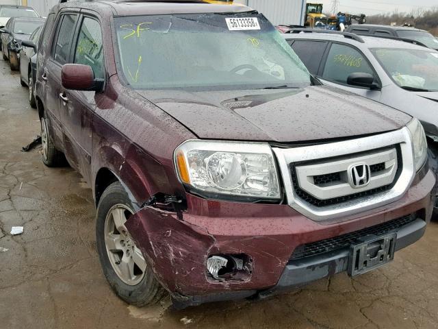 5FNYF4H76BB092178 - 2011 HONDA PILOT EXLN MAROON photo 1