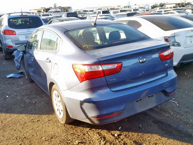 KNADM4A35G6678026 - 2016 KIA RIO LX BLUE photo 3