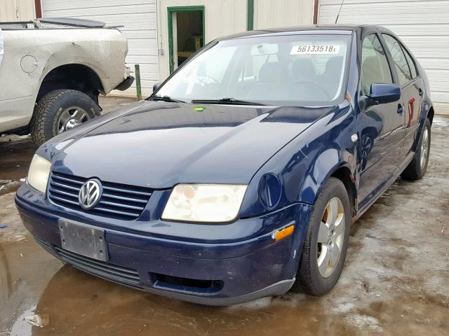 3VWSE69M23M164268 - 2003 VOLKSWAGEN JETTA GLS BLUE photo 2