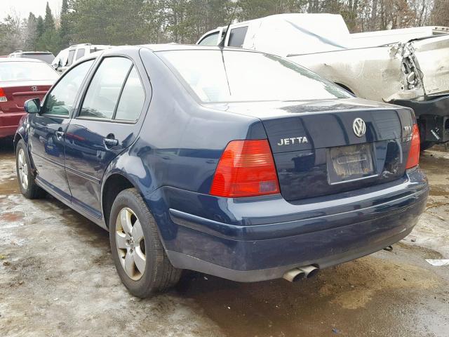 3VWSE69M23M164268 - 2003 VOLKSWAGEN JETTA GLS BLUE photo 3