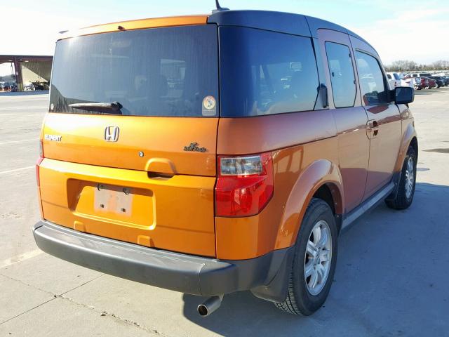 5J6YH18718L012391 - 2008 HONDA ELEMENT EX ORANGE photo 4