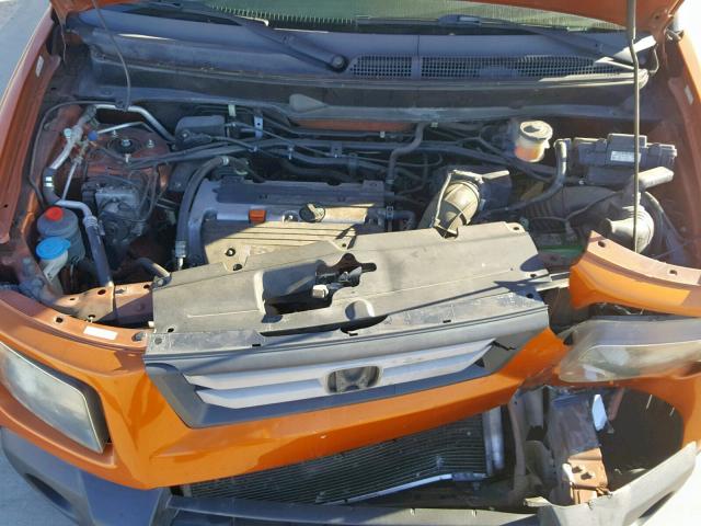 5J6YH18718L012391 - 2008 HONDA ELEMENT EX ORANGE photo 7