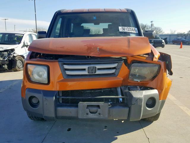 5J6YH18718L012391 - 2008 HONDA ELEMENT EX ORANGE photo 9