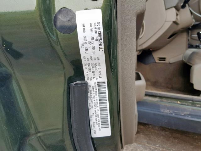 1J8HH48K28C240033 - 2008 JEEP COMMANDER 绿色 照片 10