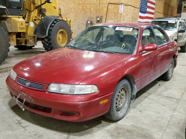 1YVGE22A7P5119141 - 1993 MAZDA 626 DX MAROON photo 2