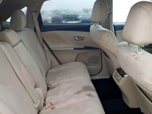 4T3BA3BBXBU022897 - 2011 TOYOTA VENZA BASE WHITE photo 6