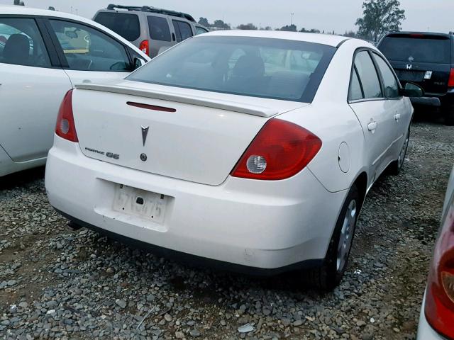 1G2ZF55BX64151561 - 2006 PONTIAC G6 SE WHITE photo 4