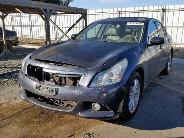 JN1CV6AR9AM254527 - 2010 INFINITI G37 BLUE photo 2