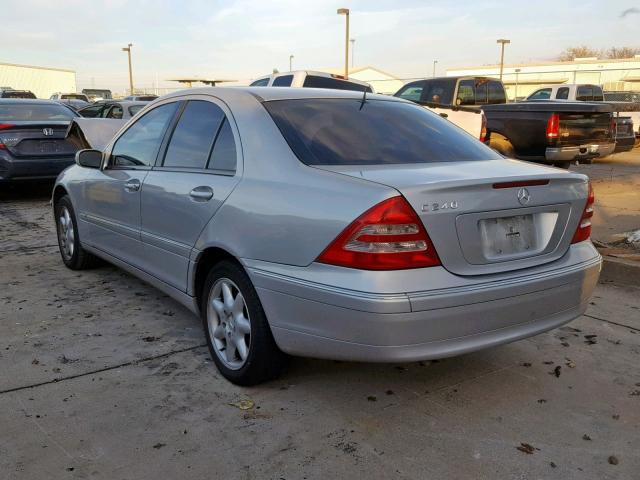 WDBRF61J91F123535 - 2001 MERCEDES-BENZ C 240 SILVER photo 3