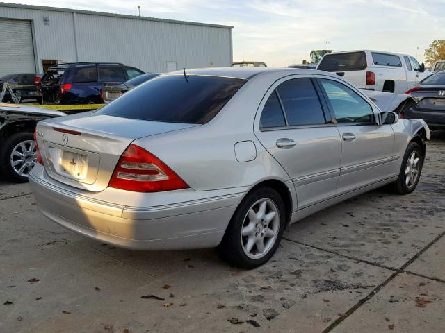 WDBRF61J91F123535 - 2001 MERCEDES-BENZ C 240 SILVER photo 4