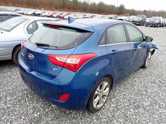 KMHD35LE9DU148333 - 2013 HYUNDAI ELANTRA GT BLUE photo 4