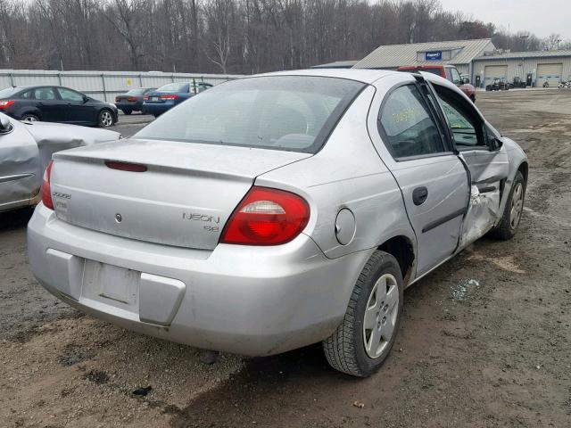 1B3ES26C53D243217 - 2003 DODGE NEON SE SILVER photo 4