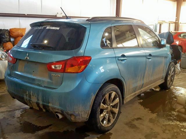 4A4AJ4AU1EE601916 - 2014 MITSUBISHI RVR GT TEAL photo 4