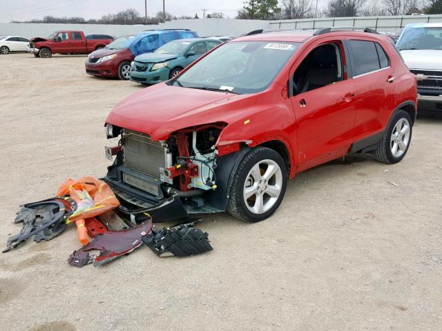 KL7CJNSB4FB123302 - 2015 CHEVROLET TRAX LTZ RED photo 2