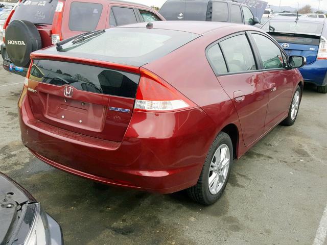 JHMZE2H7XAS035476 - 2010 HONDA INSIGHT EX RED photo 4