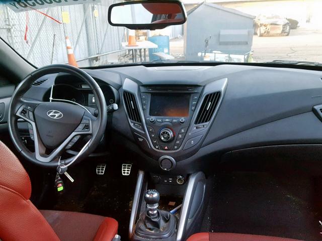 KMHTC6AE2GU298633 - 2016 HYUNDAI VELOSTER T BLACK photo 9