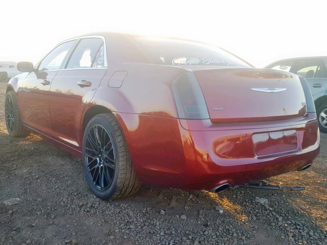 2C3CCAGT1DH686811 - 2013 CHRYSLER 300 V6 RED photo 3