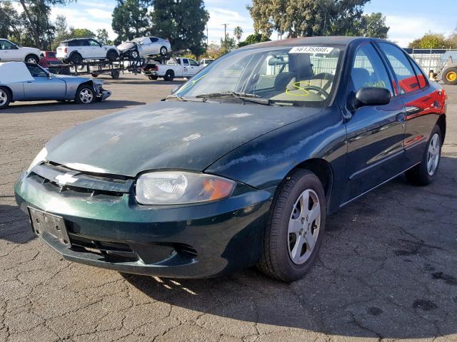 1G1JF52F547199957 - 2004 CHEVROLET CAVALIER L GREEN photo 2