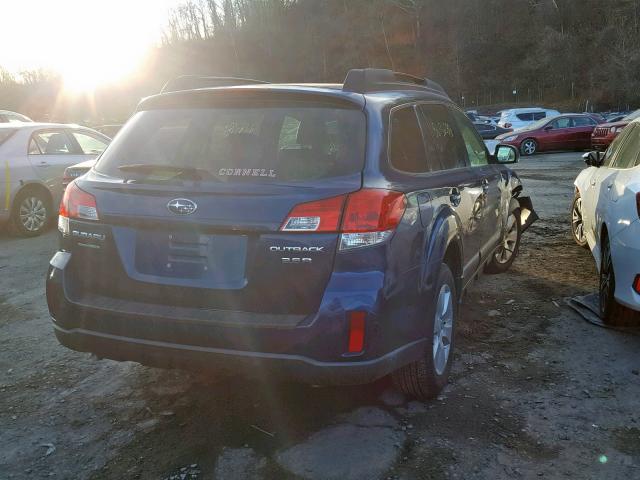 4S4BRDLCXA2318303 - 2010 SUBARU OUTBACK 3. BLUE photo 4