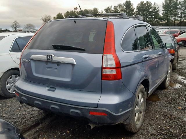 JHLRE48778C030661 - 2008 HONDA CR-V EXL BLUE photo 4