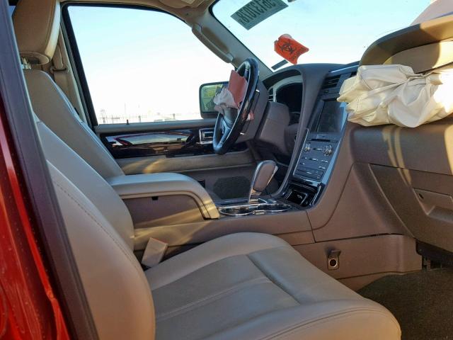 5LMJJ2HT7HEL02615 - 2017 LINCOLN NAVIGATOR Марун фото 5