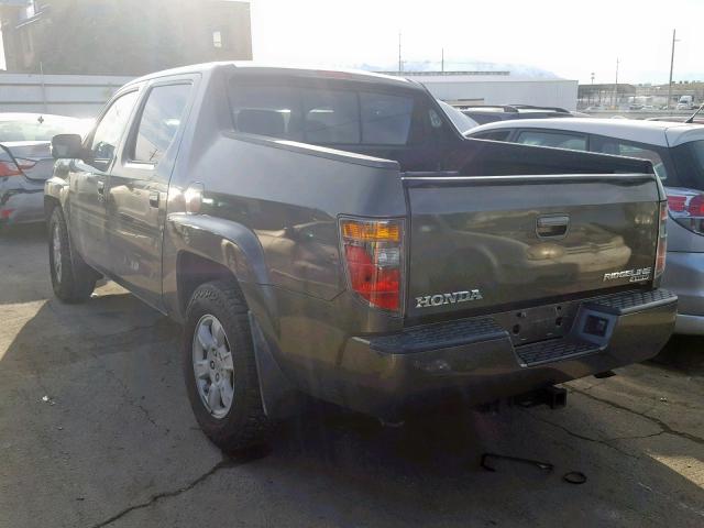 2HJYK16436H551259 - 2006 HONDA RIDGELINE GRAY photo 3