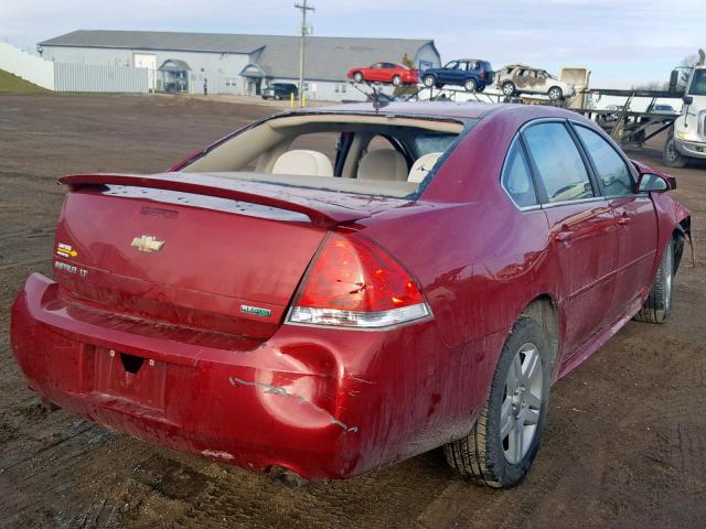 2G1WB5E3XC1329858 - 2012 CHEVROLET IMPALA LT RED photo 4