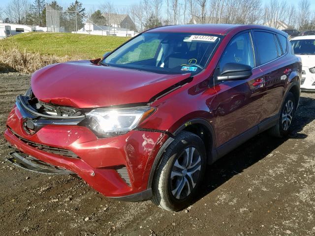 2T3BFREV5JW729334 - 2018 TOYOTA RAV4 LE RED photo 2