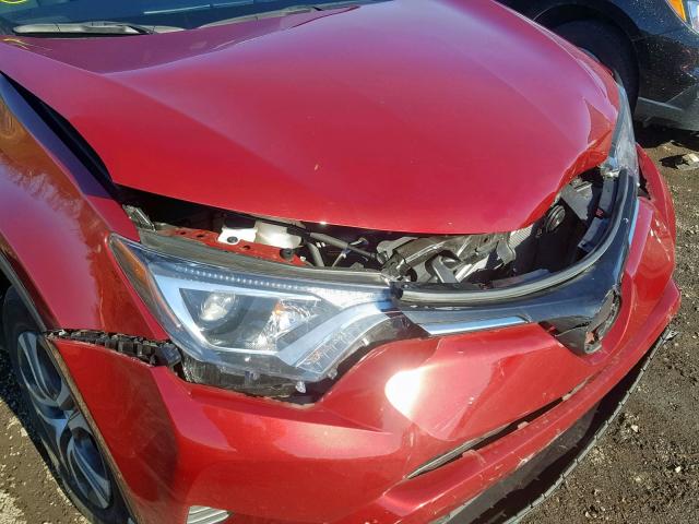 2T3BFREV5JW729334 - 2018 TOYOTA RAV4 LE RED photo 9