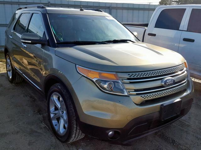 1FM5K8F88DGC50249 - 2013 FORD EXPLORER L GREEN photo 1