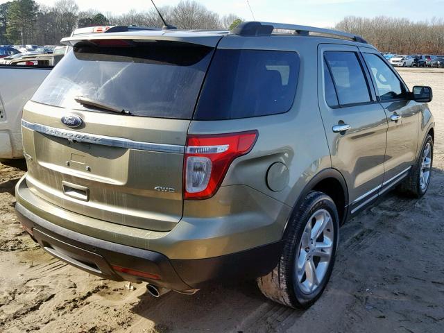 1FM5K8F88DGC50249 - 2013 FORD EXPLORER L GREEN photo 4