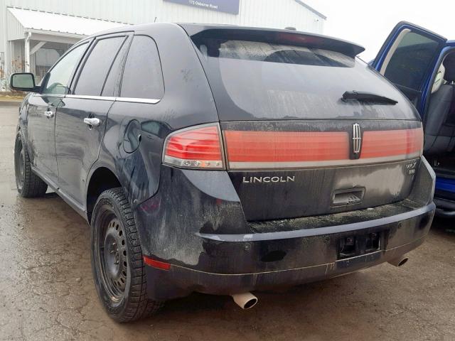 2LMDU88C19BJ06567 - 2009 LINCOLN MKX BLACK photo 3