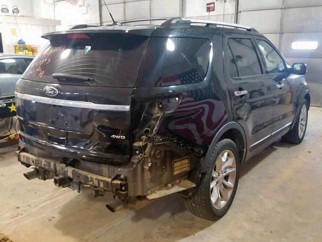 1FMHK8F84CGA15942 - 2012 FORD EXPLORER L BLACK photo 4