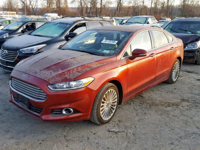 3FA6P0D90ER344746 - 2014 FORD FUSION TIT MAROON photo 2