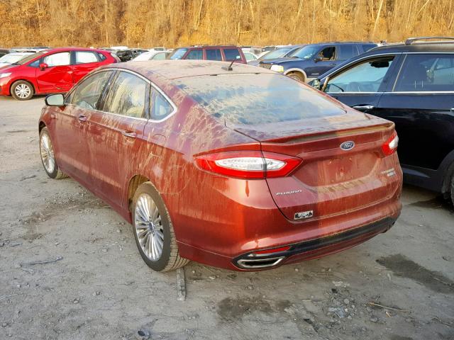 3FA6P0D90ER344746 - 2014 FORD FUSION TIT MAROON photo 3