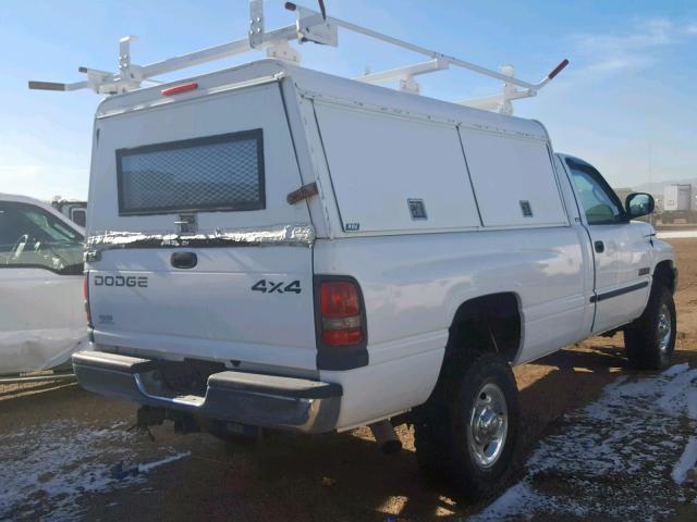 3B7KF26632M309167 - 2002 DODGE RAM 2500 WHITE photo 4