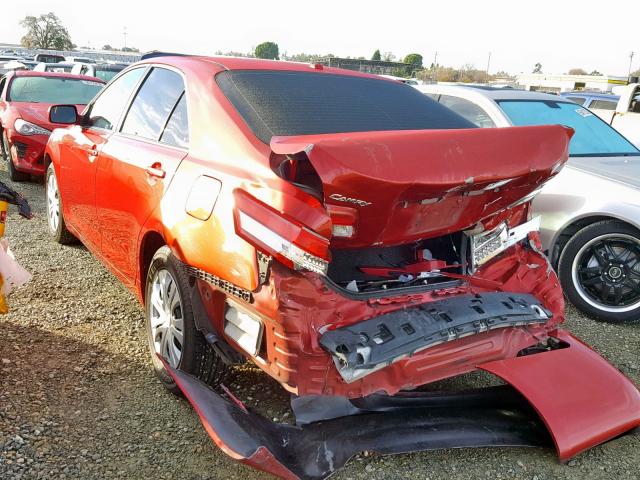 4T1BF3EK3AU522369 - 2010 TOYOTA CAMRY RED photo 3