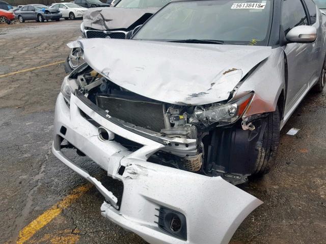 JTKJF5C7XD3052886 - 2013 TOYOTA SCION TC ვერცხლისფერი ფოტო 9