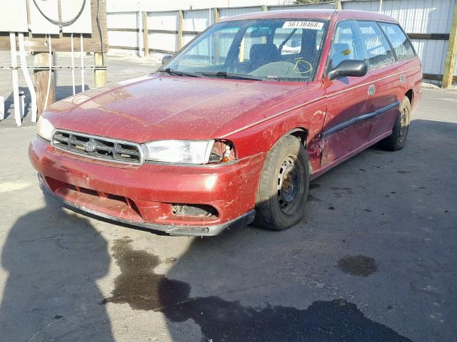 4S3BK435XW7312571 - 1998 SUBARU LEGACY L RED photo 2