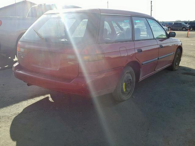 4S3BK435XW7312571 - 1998 SUBARU LEGACY L RED photo 4