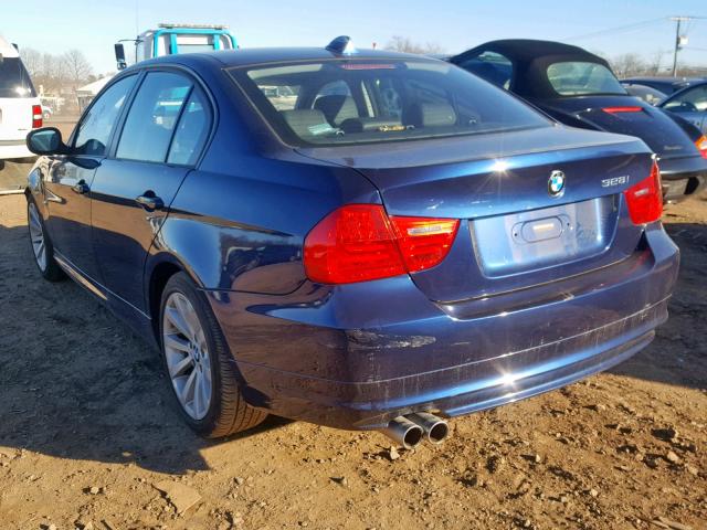 WBAPH5G54BNM74820 - 2011 BMW 328 I SULE BLUE photo 3