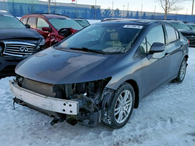 2HGFB2F99CH006659 - 2012 HONDA CIVIC EXL GRAY photo 2