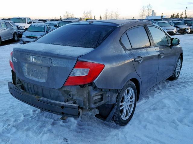 2HGFB2F99CH006659 - 2012 HONDA CIVIC EXL GRAY photo 4