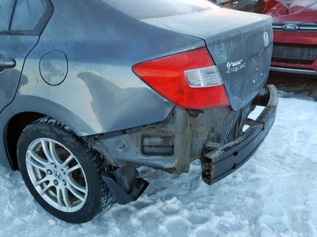 2HGFB2F99CH006659 - 2012 HONDA CIVIC EXL GRAY photo 9